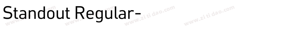 Standout Regular字体转换
